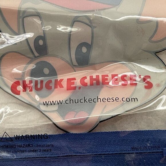 Chuck E Cheese Plastic Zip Up Pouch Bag With Tickets Blue Face 2000’s - Picture 9 of 15
